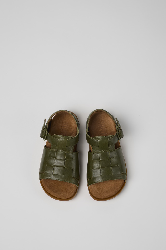Camper Brutus Sandal - Grüne Ledersandalen