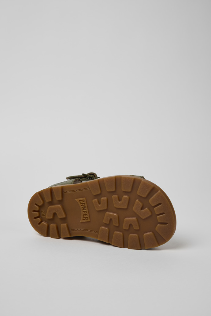 Camper Brutus Sandal - Grüne Ledersandalen