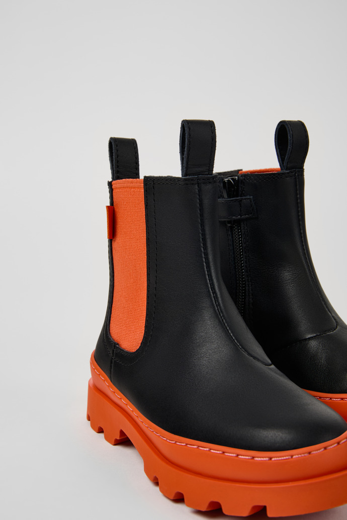 Camper Brutus - Schwarzer Kinder-Chelseastiefel aus Leder