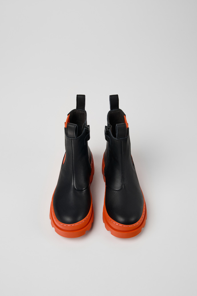 Camper Brutus - Schwarzer Kinder-Chelseastiefel aus Leder