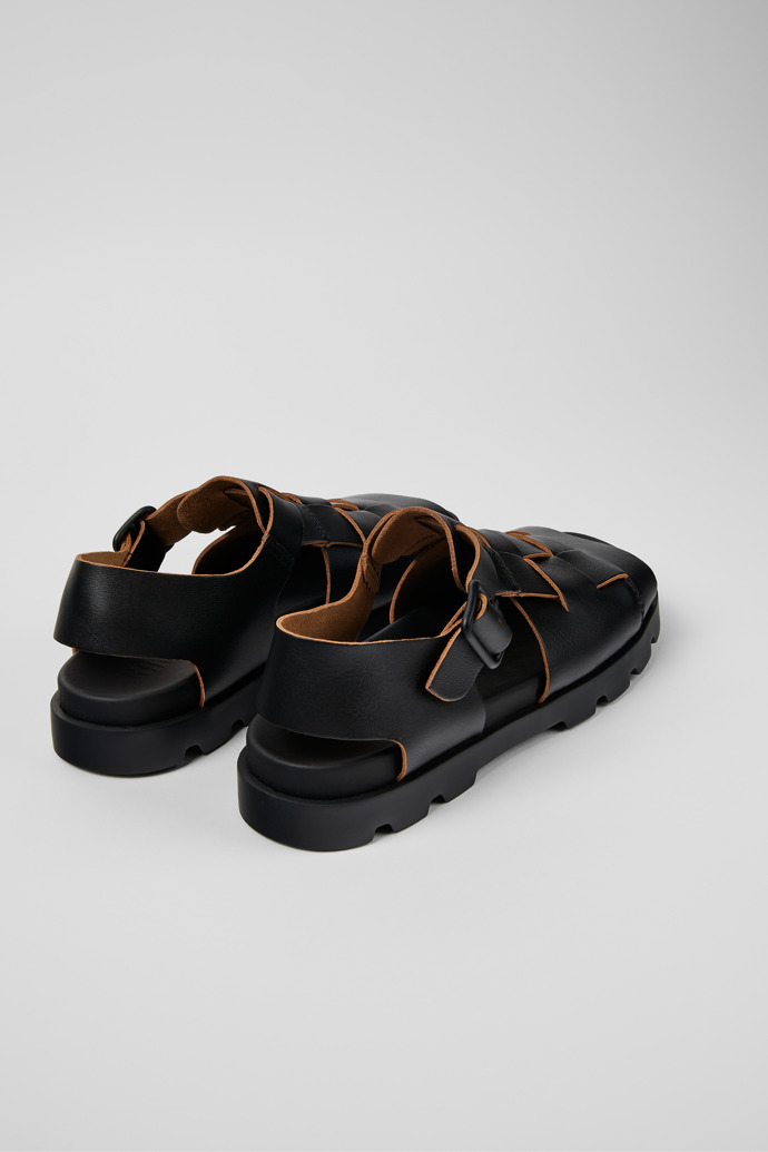 Camper Brutus Sandal - Schwarze Herrensandalen aus Leder