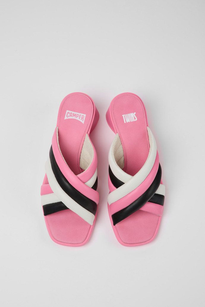 Camper Twins - Bunte Damensandale aus Leder