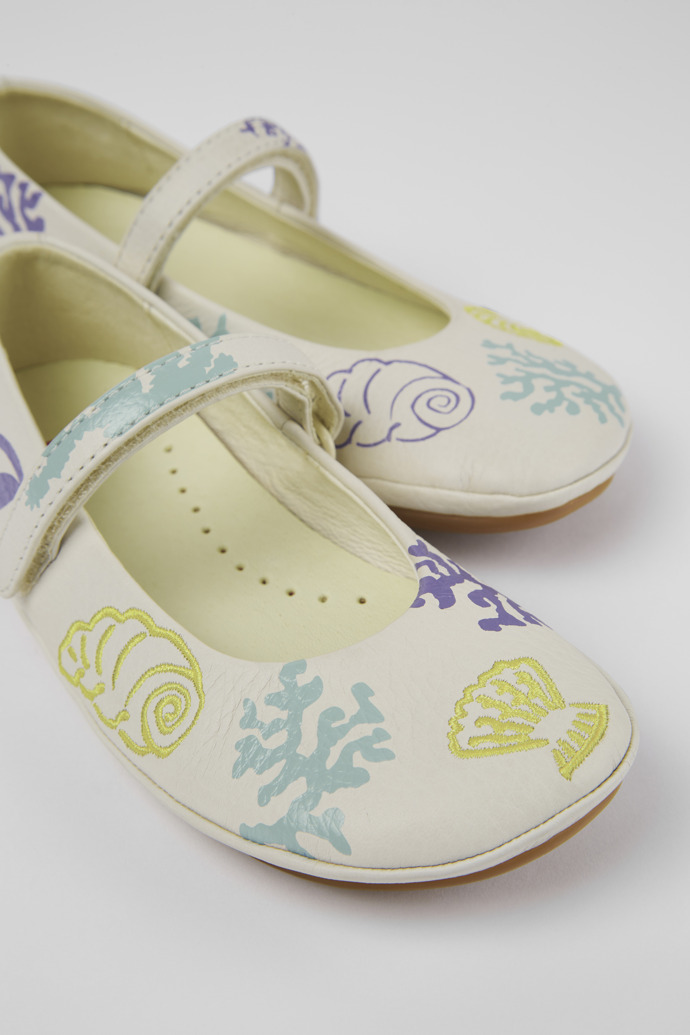 Camper Twins - Weißer Mary Jane-Schuh aus Leder