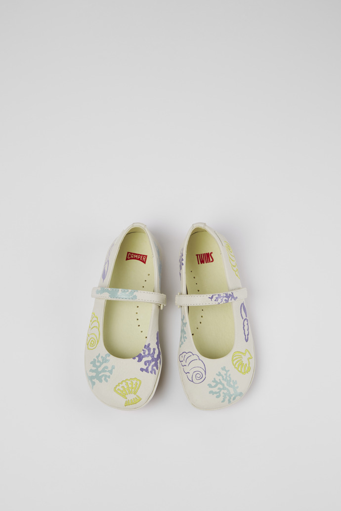 Camper Twins - Weißer Mary Jane-Schuh aus Leder