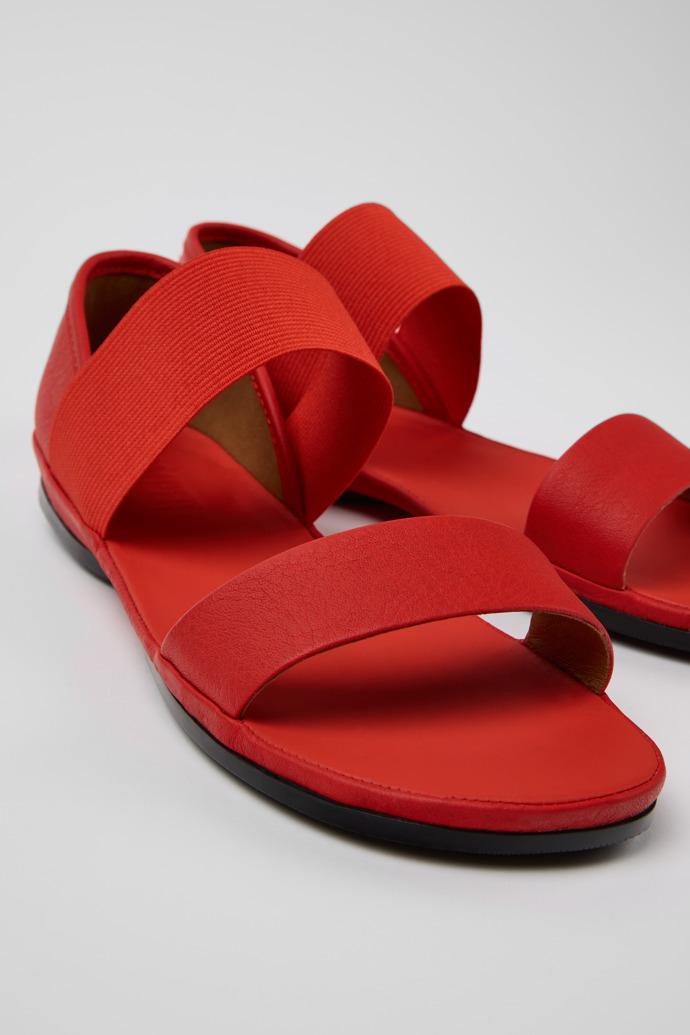 Camper Right - Rote Ledersandale für Damen.