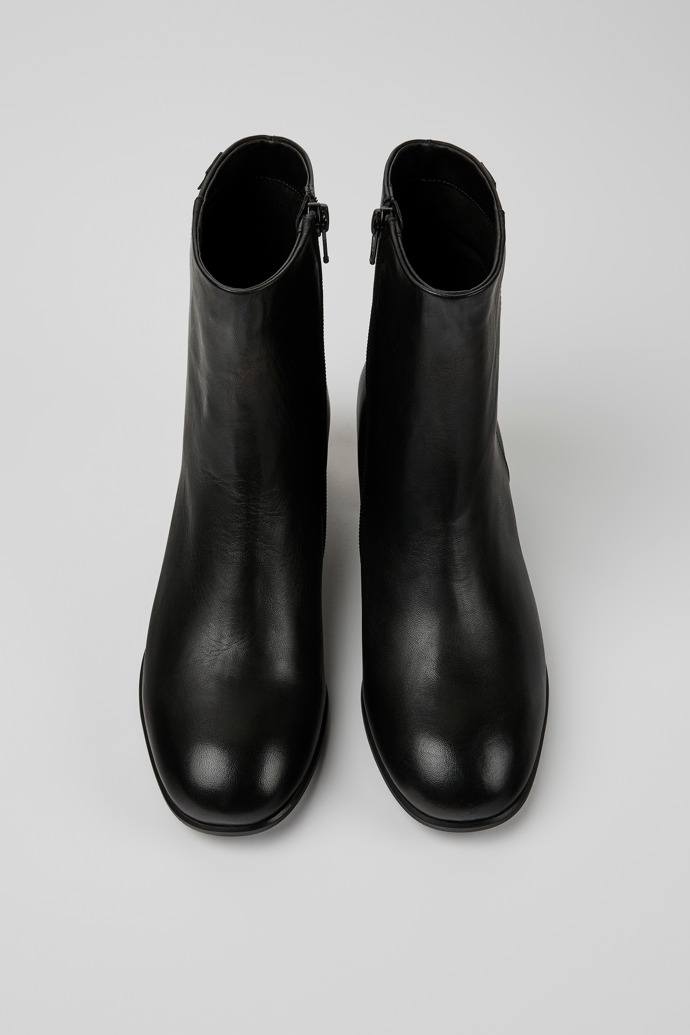 Camper Katie - Schwarze Lederstiefelette für Damen.