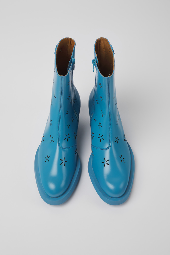 Camper Bonnie - Blauer Damenstiefel aus Leder