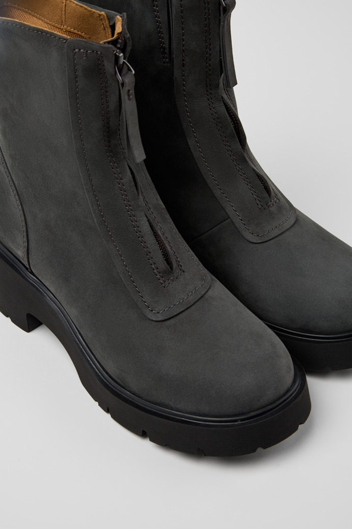 Camper Milah - Graue Mid-Boots aus Nubukleder für Damen.