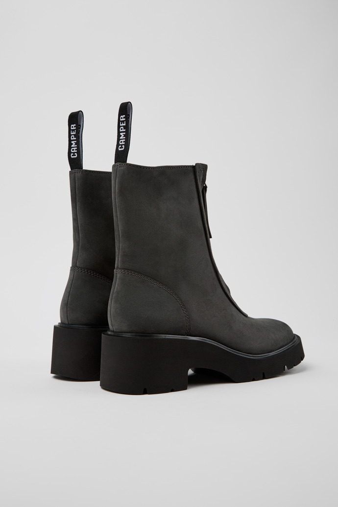 Camper Milah - Graue Mid-Boots aus Nubukleder für Damen.