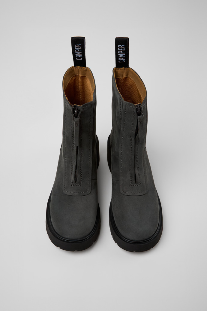 Camper Milah - Graue Mid-Boots aus Nubukleder für Damen.