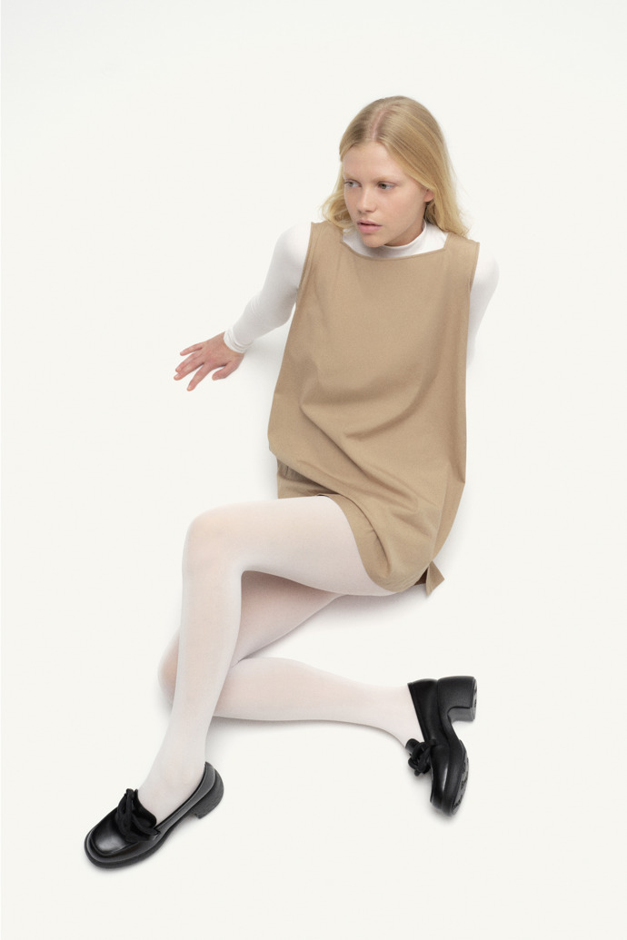 Camper Thelma - Schwarze Lederballerina/Mokassins für Damen.