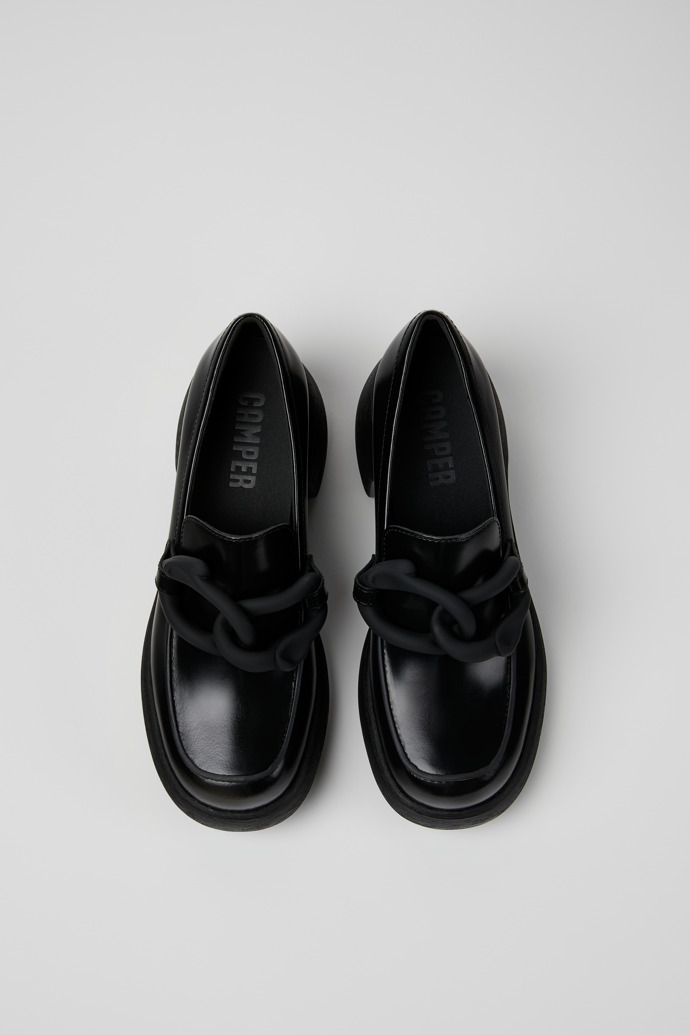 Camper Thelma - Schwarze Lederballerina/Mokassins für Damen.