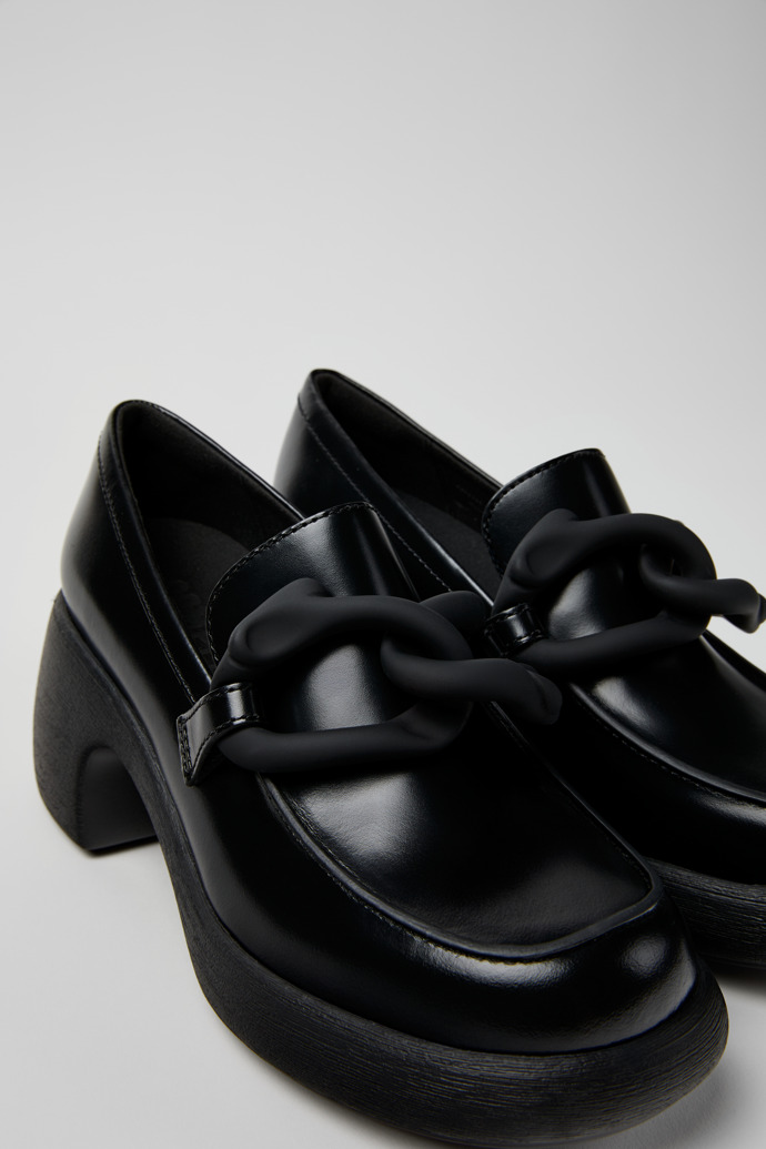 Camper Thelma - Schwarze Lederballerina/Mokassins für Damen.