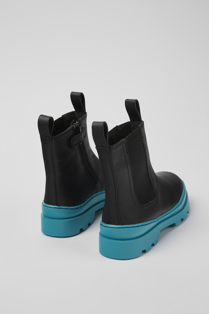 Camper Brutus - Schwarzer Kinder-Chelseastiefel aus Leder