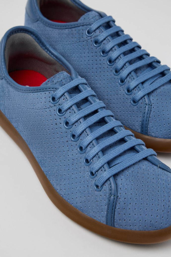 Camper Pelotas Soller - Blauer Damensneaker aus Nubukleder.