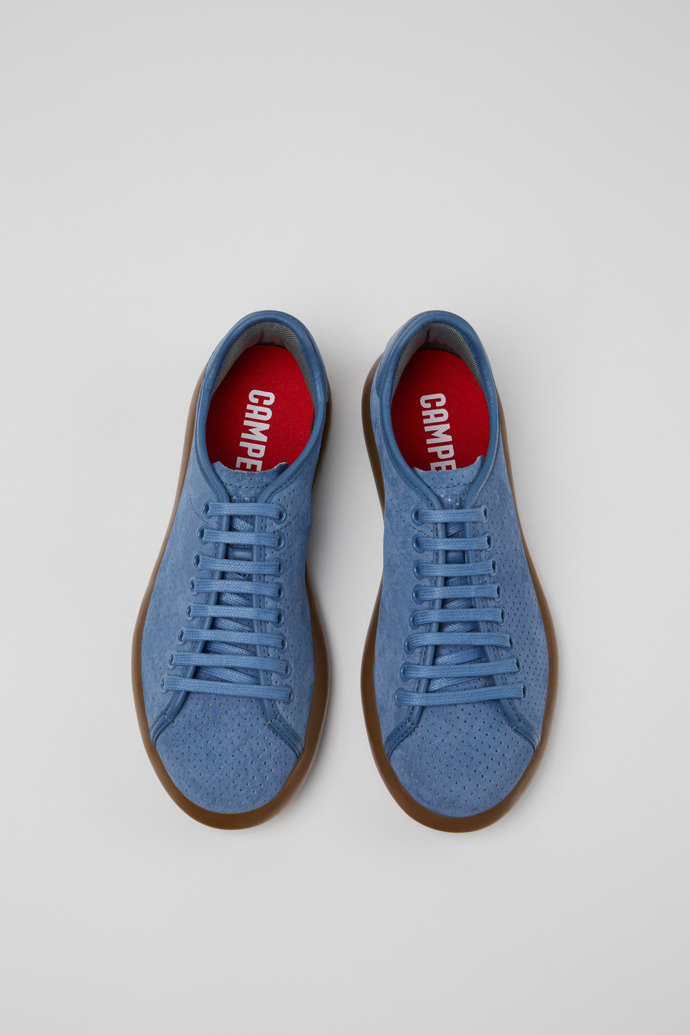 Camper Pelotas Soller - Blauer Damensneaker aus Nubukleder.