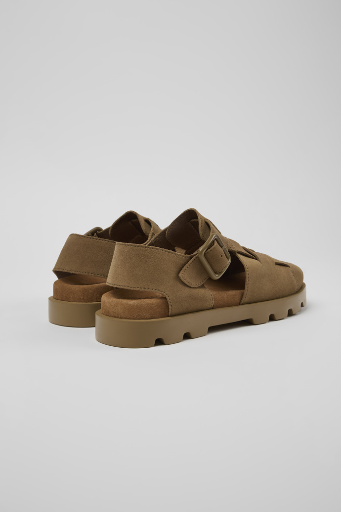 Camper Brutus Sandal - Braune Damensandale aus Nubukleder