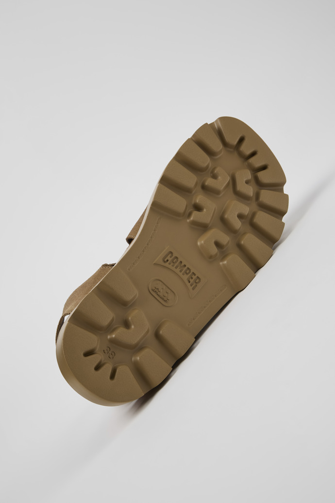 Camper Brutus Sandal - Braune Damensandale aus Nubukleder