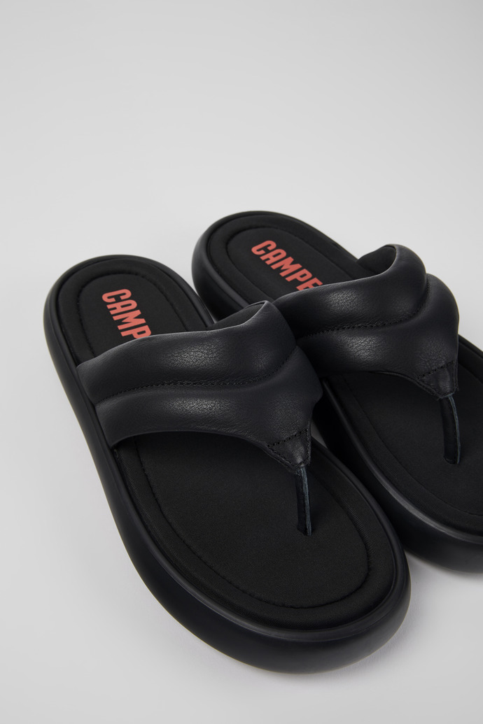 Camper Pelotas Flota - Schwarze Herrenflipflops aus Leder
