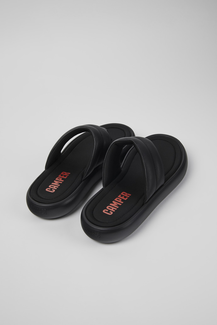 Camper Pelotas Flota - Schwarze Herrenflipflops aus Leder
