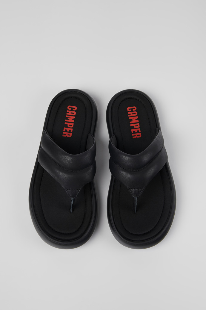 Camper Pelotas Flota - Schwarze Herrenflipflops aus Leder
