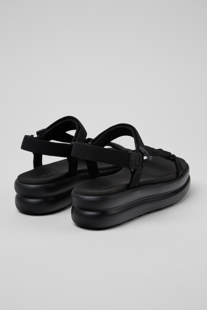 Camper Pelotas Flota Up - Schwarze Damen-Sandale aus Recycling-PET.