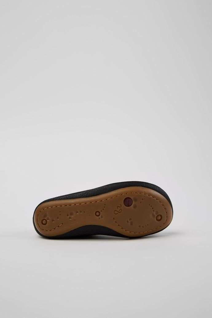 Camper Twins - Schwarzer Kinderballerina aus Leder.