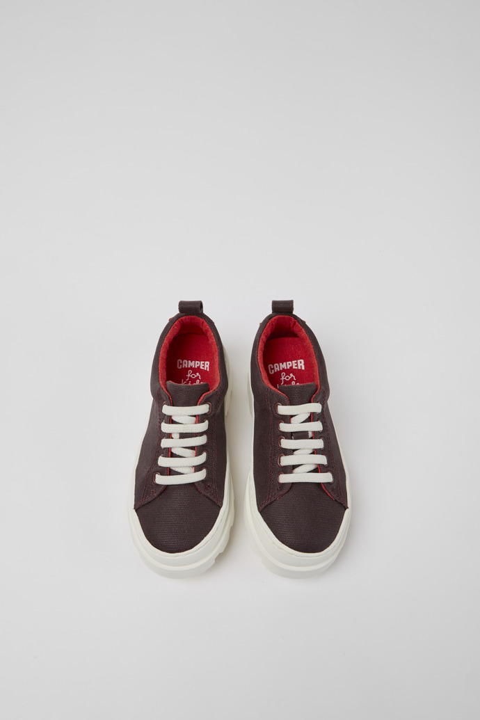 Camper Brutus - Weinroter Kinderschuh aus Biobaumwolle