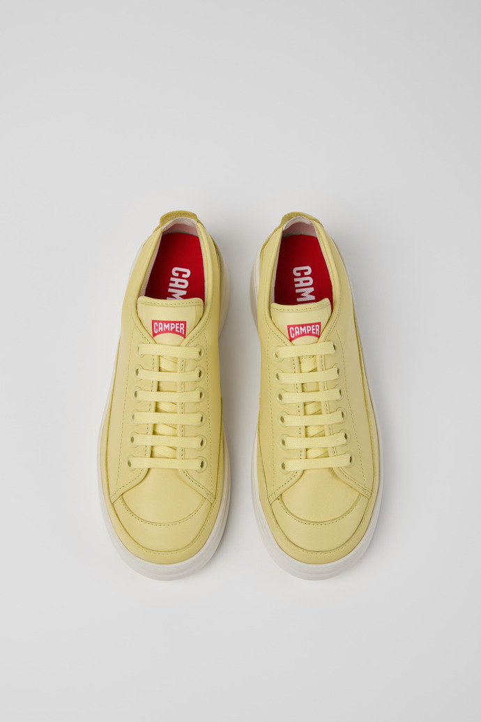 Camper Runner - Gelber Ledersneaker für Damen.