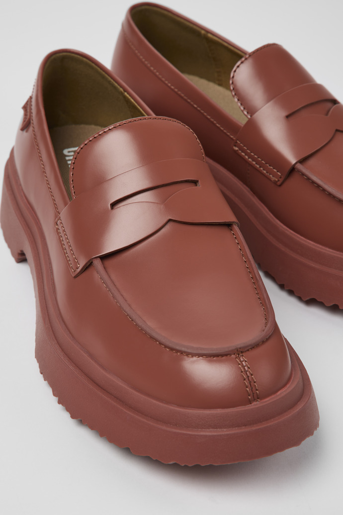 Camper Walden - Rote Lederloafer für Damen