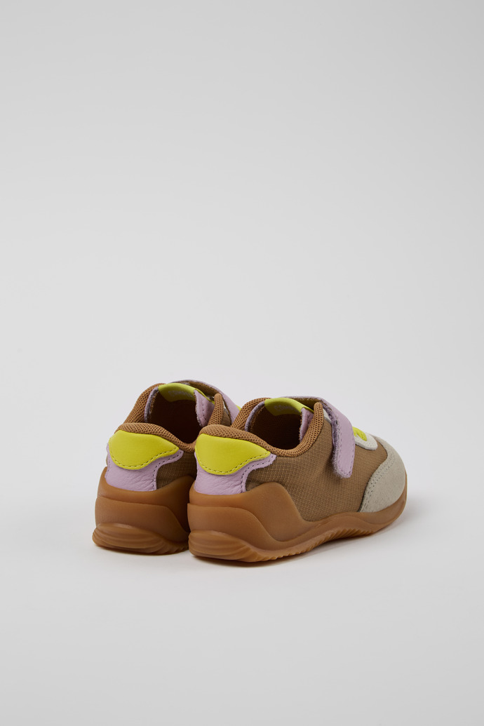 Camper Dadda - Braune Kindersneaker aus Textil und Leder