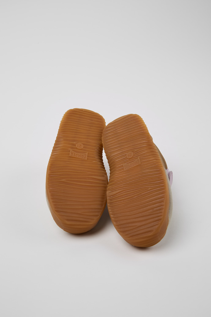 Camper Dadda - Braune Kindersneaker aus Textil und Leder