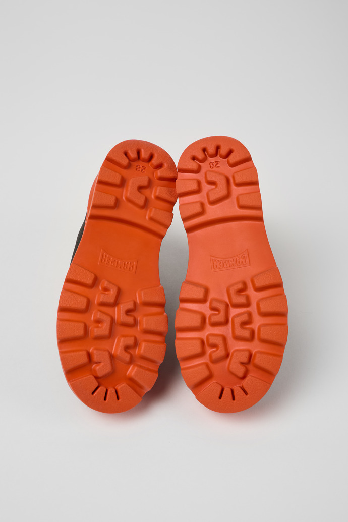 Camper Brutus - Graue Stiefeletten aus Leder und Nubukleder für Kinder