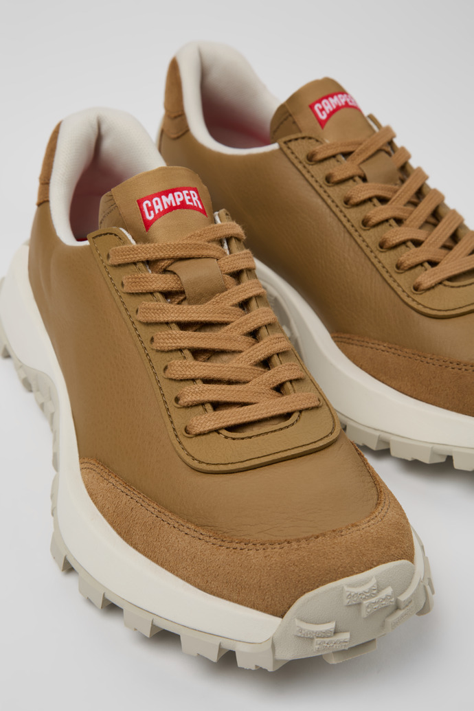 Camper Drift Trail VIBRAM - Brauner Damensneaker aus Leder und Nubukleder