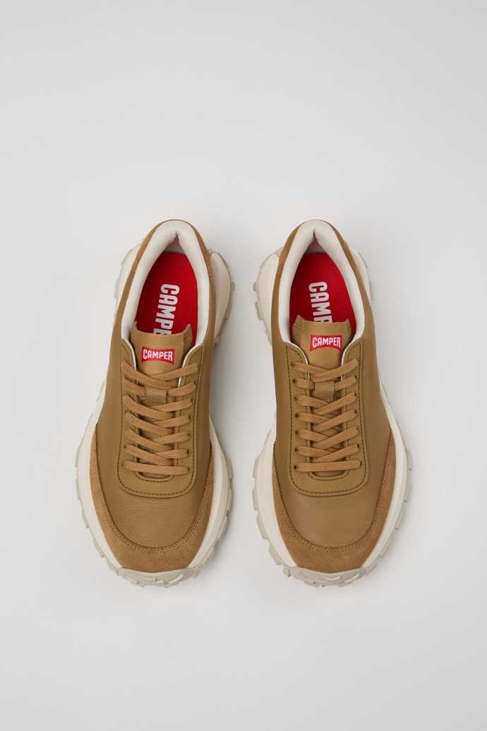 Camper Drift Trail VIBRAM - Brauner Damensneaker aus Leder und Nubukleder