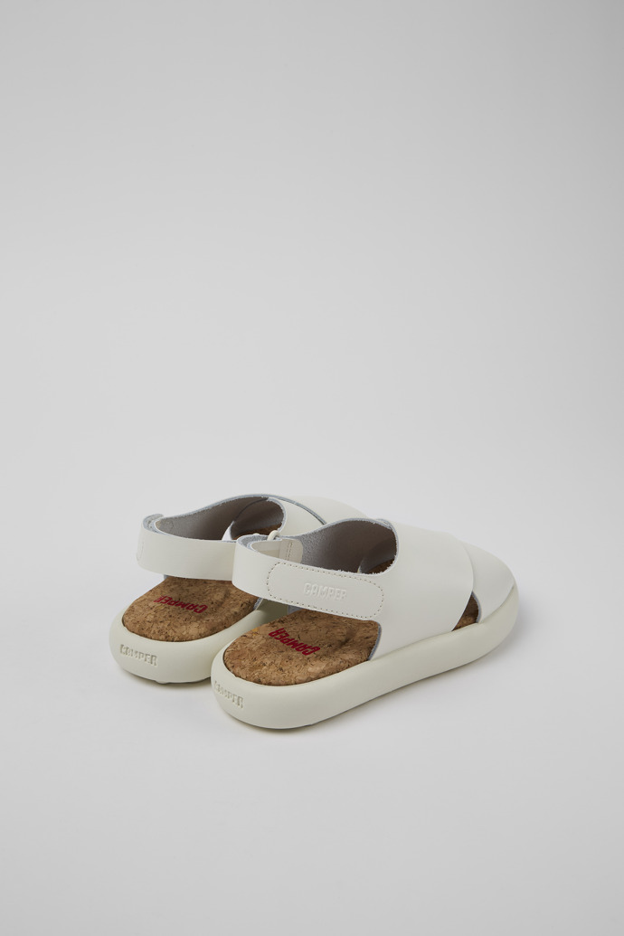 Camper Pelotas Flota - Weiße Ledersandalen mit Kreuzriemen