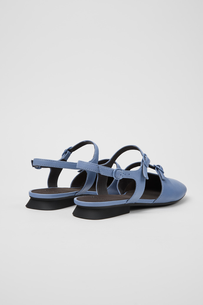 Camper Casi Myra - Blauer halboffener Damenschuh aus Leder.