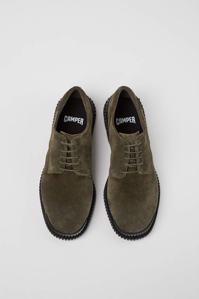 Camper Pix - Grüner Herrenschuh aus Veloursleder.