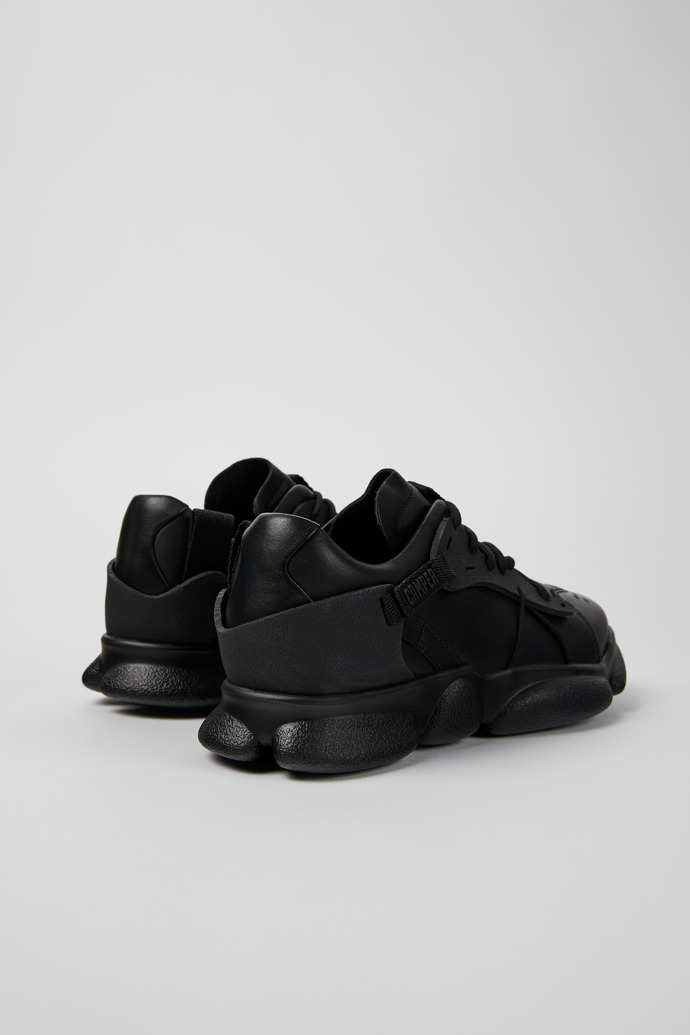 Camper Karst - Schwarzer Damensneaker aus Leder und Textil