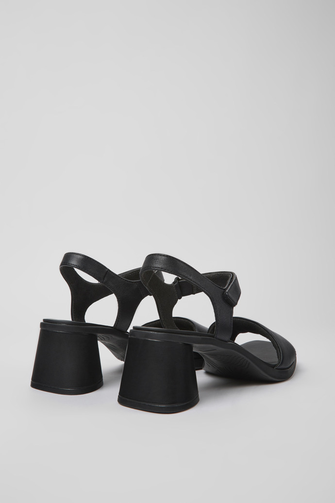 Camper Kiara - Schwarze Damensandale aus Leder
