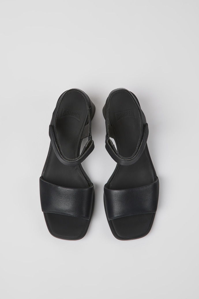 Camper Kiara - Schwarze Damensandale aus Leder