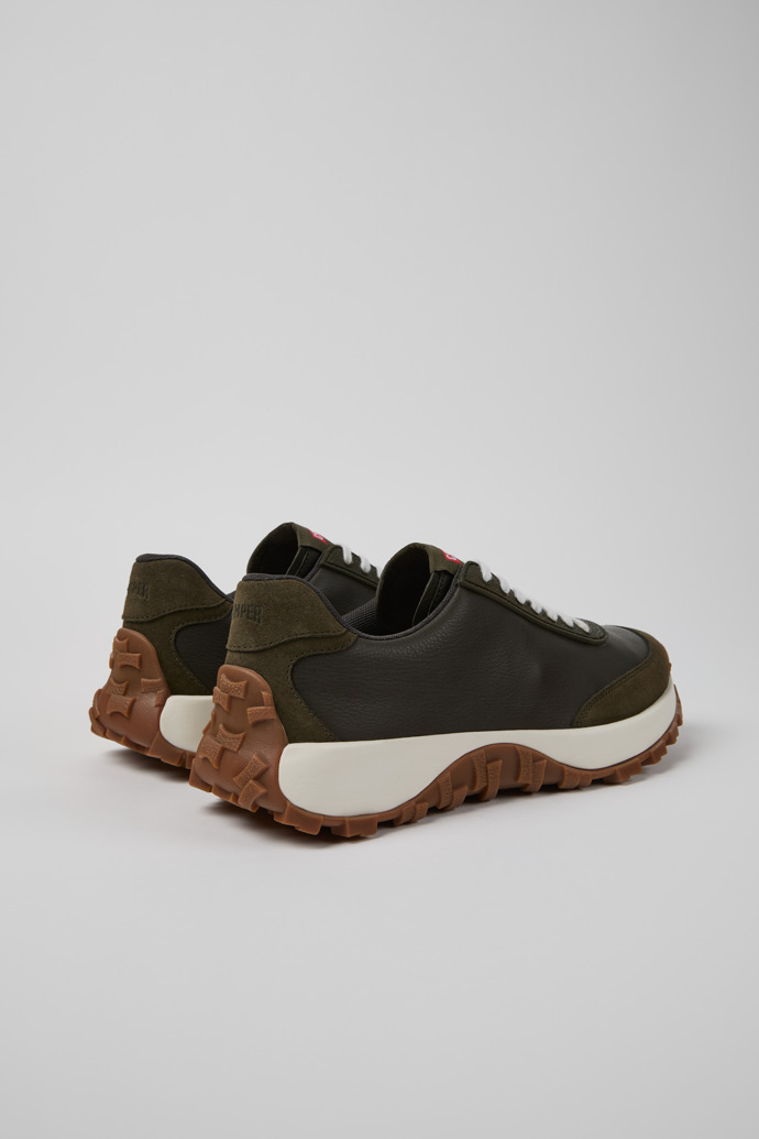 Camper Drift Trail VIBRAM - Grüner Herrensneaker aus Textil und Nubukleder