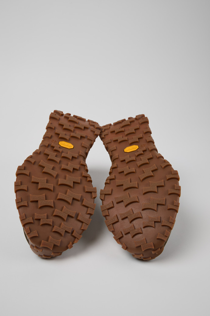 Camper Drift Trail VIBRAM - Grüner Herrensneaker aus Textil und Nubukleder