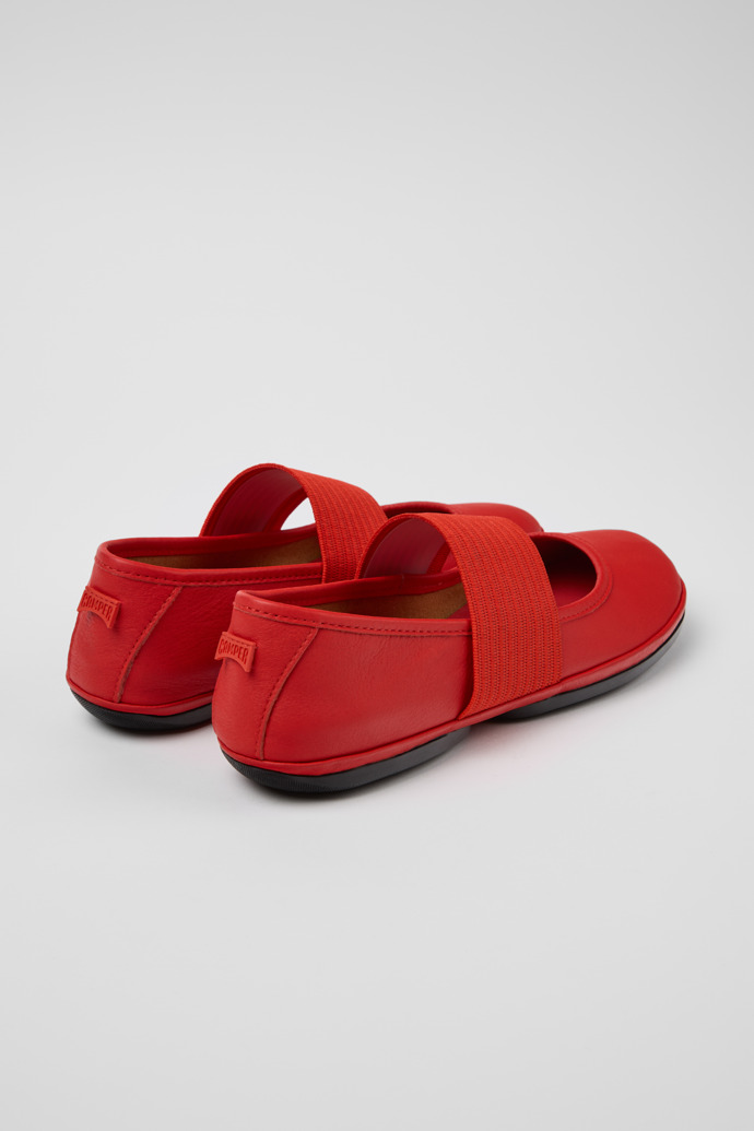 Camper Right Nina - Rote Lederballerinas für Damen.