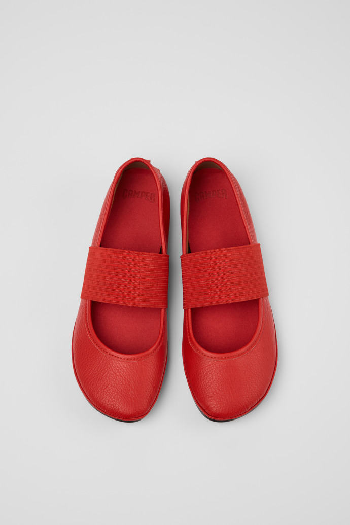 Camper Right Nina - Rote Lederballerinas für Damen.