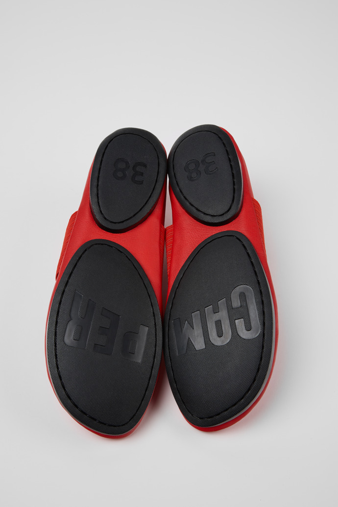 Camper Right Nina - Rote Lederballerinas für Damen.
