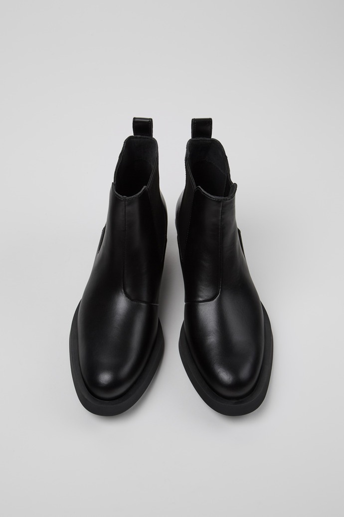 Camper Bonnie - Schwarze Damenstiefelette aus Leder