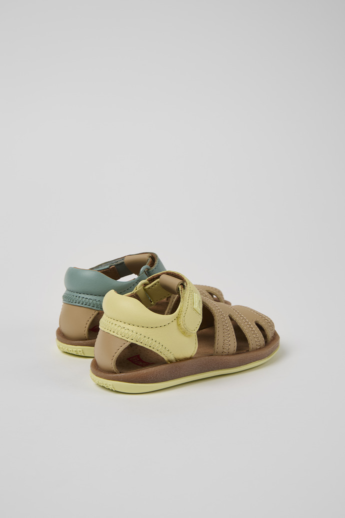 Camper Twins - Mehrfarbige Kindersandale aus Leder.
