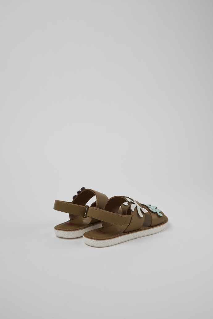 Camper Twins - Braune Ledersandalen mit Doppelriemen