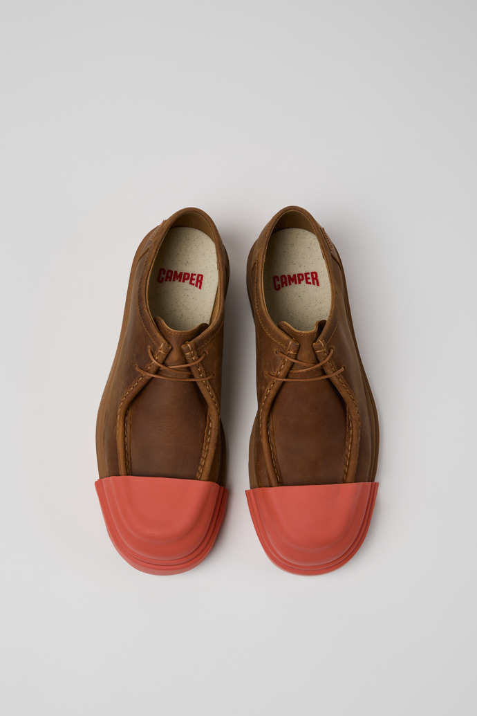 Camper Junction - Brauner Herrenschuh aus regenerativem Leder.